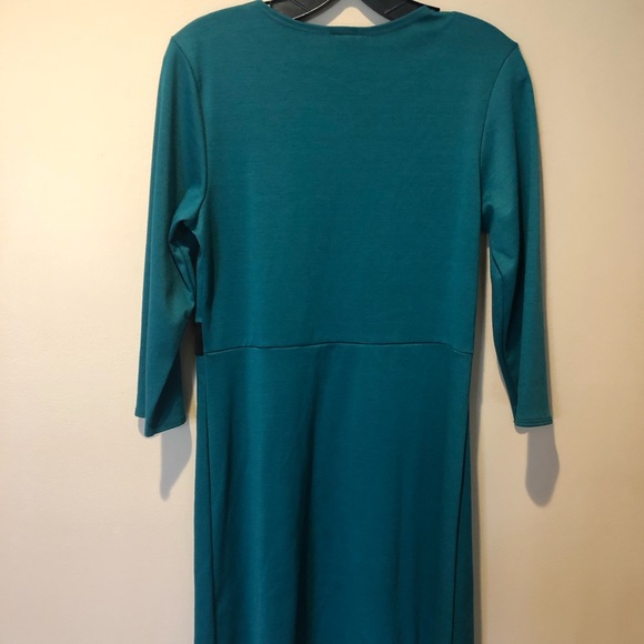 Retro Teal Dress with Peter Pan Collar - Picture 5 of 5